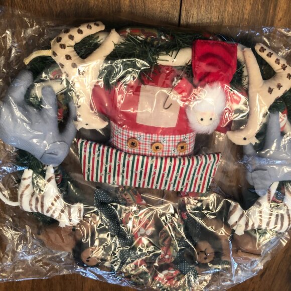 Vintage Holiday Christmas Noah’s Ark Large Wreath UNBELIEVABLE SO RARE BNIB - Picture 11 of 12